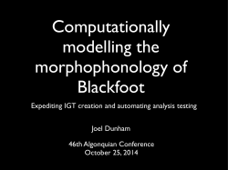 Computationally modelling the morphophonology of
