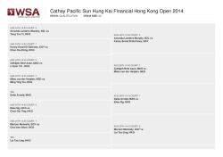Cathay Pacific Sun Hung Kai Financial Hong Kong Open 2014