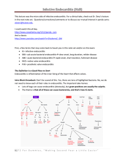 Infective Endocarditis JiTT 1