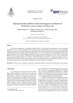 Alpha-glucosidase inhibitory effect and inorganic constituents of