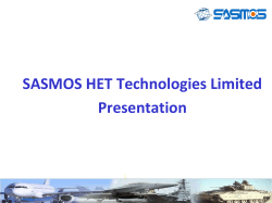 SASMOS HET Technologies Limited Presentation