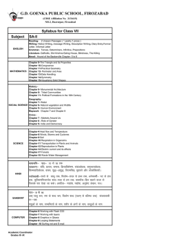 Grade 7th syllabus - GD Goenka Public School, Firozabad