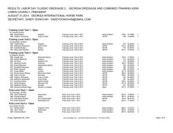 Sunday - Georgia Dressage and Combined Training Association