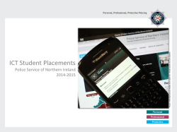 ICT Student Placements - Police Service of Northern Ireland