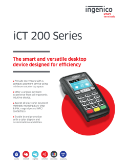 iCT 200 Series Product Sheet