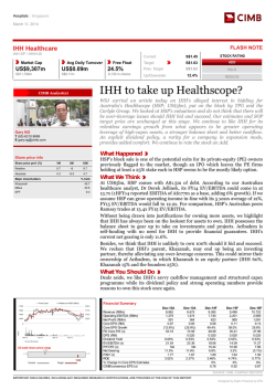 IHH to take up Healthscope?