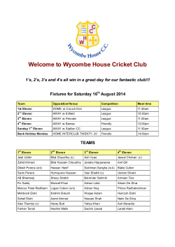 WHCC Circular-Aug 23rd - Wycombe House Cricket Club