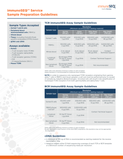 Service Sample Guidelines - Adaptive Biotechnologies