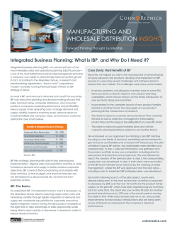 Integrated Business Planning