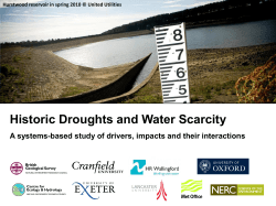 Historic droughts and water scarcity - Jamie Hannaford