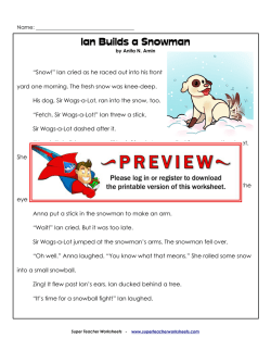 Ian Builds a Snowman - Super Teacher Worksheets