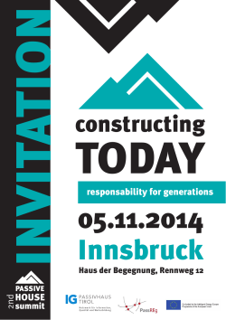 05.11.2014 Innsbruck - IG Passivhaus Tirol