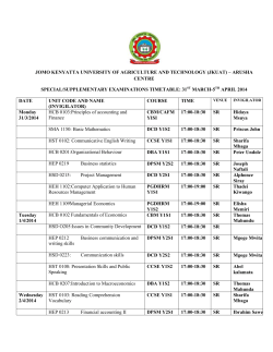 arusha centre special/supplementary examinations timetable: 3