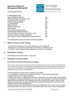 Board of Trustees Meeting Summary - Nov 2013 (PDF