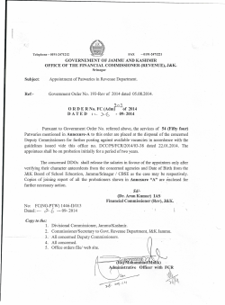 Appointment of Patwaries in Revenue Department