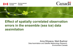 Spatial correlation of sea ice observation errors in - ESA