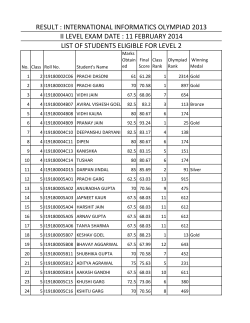 to see list of students qualified for second level