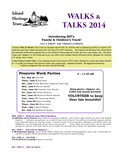 IHT Walks and Talks 2014