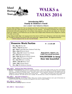 IHT Walks and Talks 2014