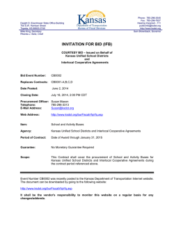 INVITATION FOR BID (IFB)