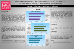 does taking a health course change health locus of control?