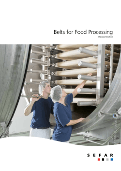 Filtration – Belts for Food Processing