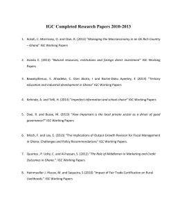 IGC Completed Research Papers 2010-2013