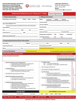 IMMUNODERMATOLOGY REQUEST FORM -