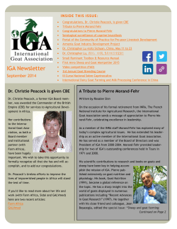 IGA Newsletter - International Goat Association