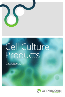 Capricorn Cell Culture Catalog