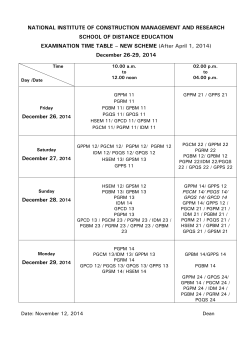 Examination Time Table - New Scheme