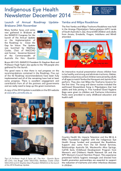 Indigenous Eye Health Newsletter December 2014
