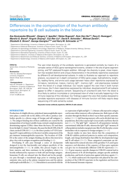 Differences in the composition of the human antibody
