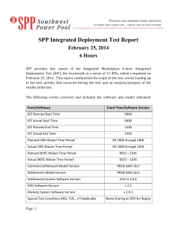 02-25-14 IDT Report - Southwest Power Pool