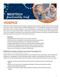 Hospice - Meditech