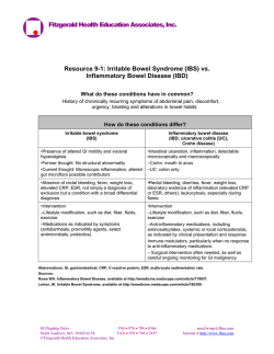 Irritable Bowel Syndrome (IBS) vs. Inflammatory Bowel Disease (IBD)
