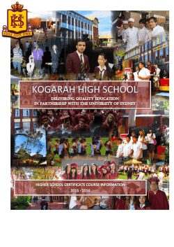 2015-16 HSC Subject choice booklet