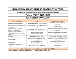 New Jersey IDA Agency Contact List