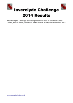 Inverclyde Challenge 2014 results are here
