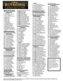 Dixie National Show Bill 2015