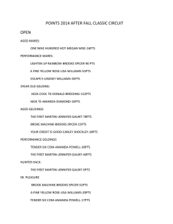 september 2014 - DQHA~Delaware Quarter Horse Association