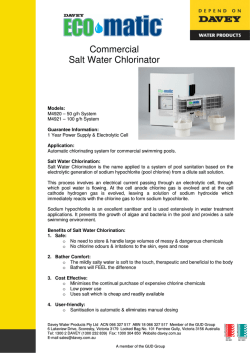 ECOmatic 50-100 gh Commercial Series Specifications