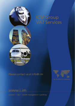 ICM Group VAT Services brochure
