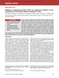 Inhibitors of apoptosis proteins (IAPs) are required for effective T-cell