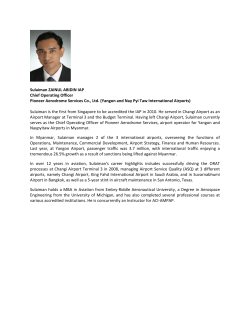 Sulaiman ZAINUL ABIDIN IAP Chief Operating - ACI Asia
