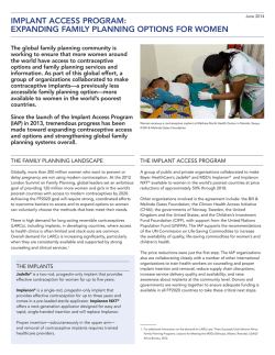 Implant Access Program - Reproductive Health Supplies Coalition