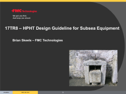 HPHT Design Guideline for Subsea Equipment
