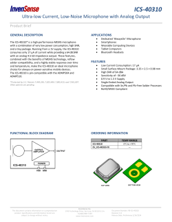 InvenSense ICS-40310 datasheet: pdf