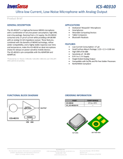 InvenSense ICS-40310 datasheet: pdf