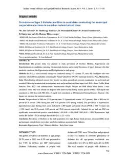Prevalence of type 2 diabetes mellitus in candidates